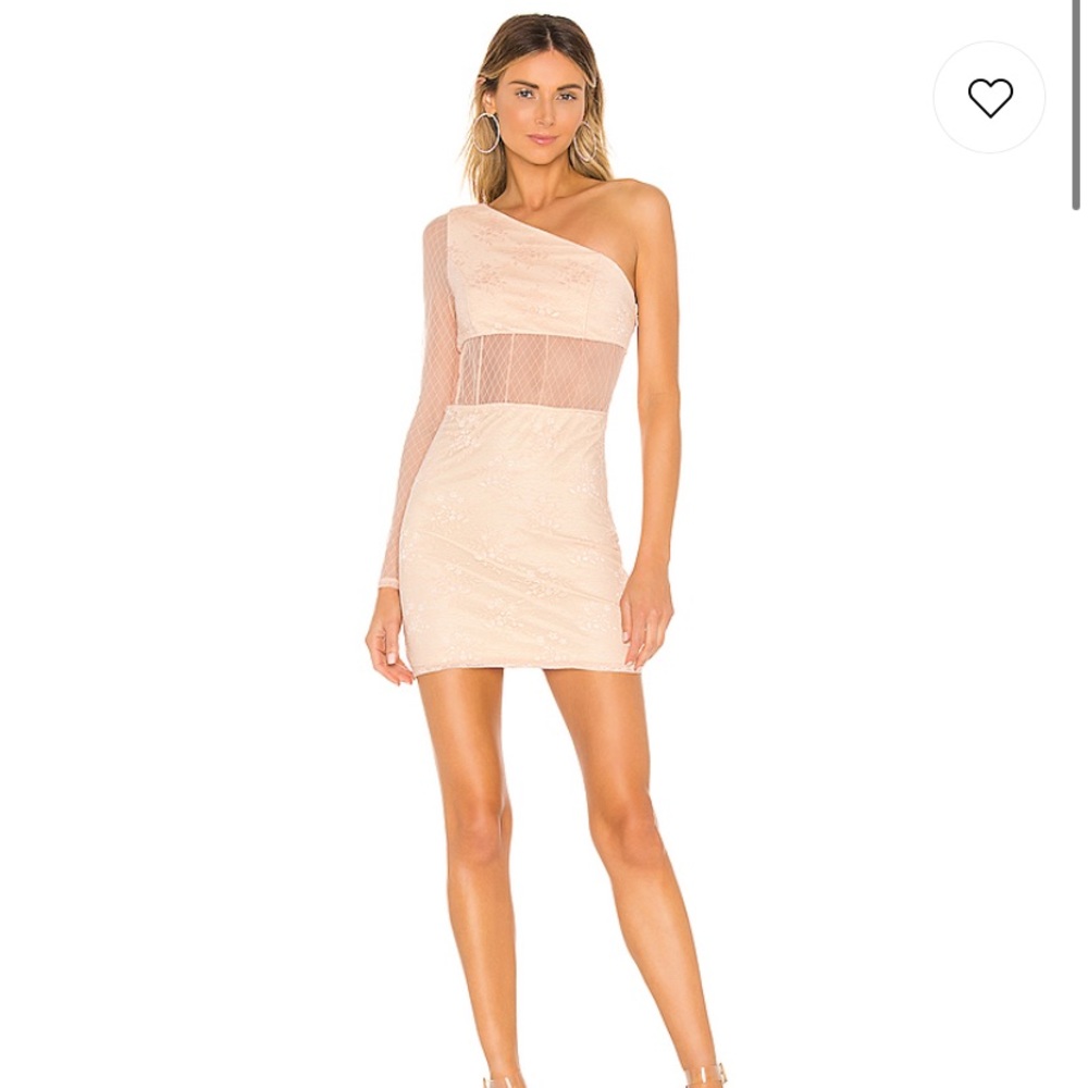 NBD ONE SHOULDER LACE DRESS